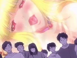 [Falara ♥ hentai] donzela loira é violada em monster gangbang