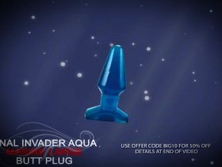 Obter anal invasor aqua marinho butt grande plug para 50% de desconto