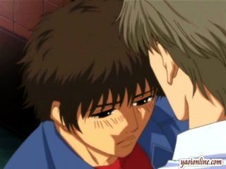 Hentai casal gay ter um beijo suave